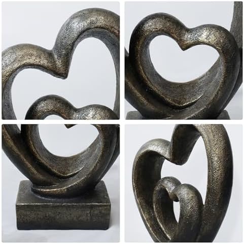 Heart Statue Decoration Romantic Sculpture for Home and Office