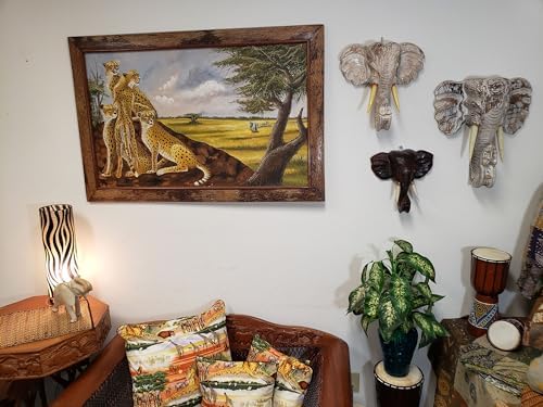 Elephant Head Mask Decor Magnificent Safari Wall Hanging