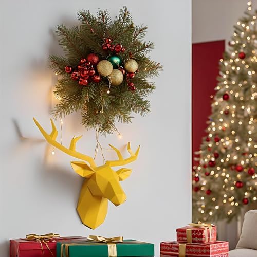 XYQXYQ Geometric Deer Head Wall Sculpture