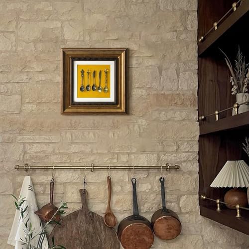 Vintage Wall Art Sculpture with Gold Frame