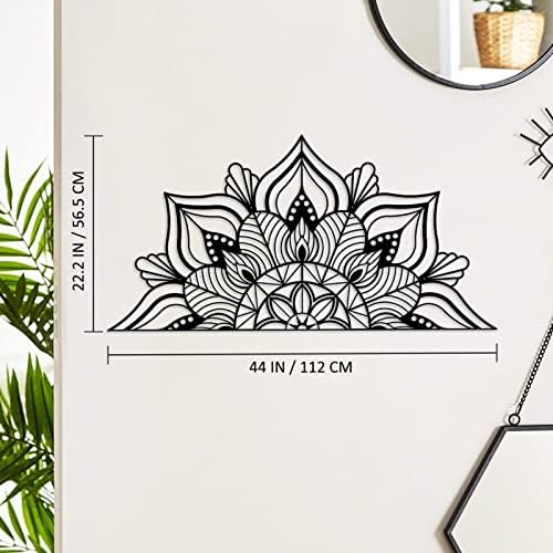 ESTART Large Metal Mandala Wall Art Black