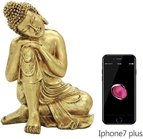 BRABUD Resin Buddha Statue 1063 Inch Gold Home Decor
