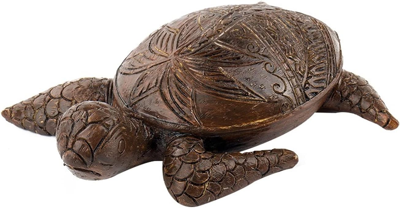 Siluyado Hawaiian Turtle Wall Sculpture - Ocean Resin Decor for Bathroom