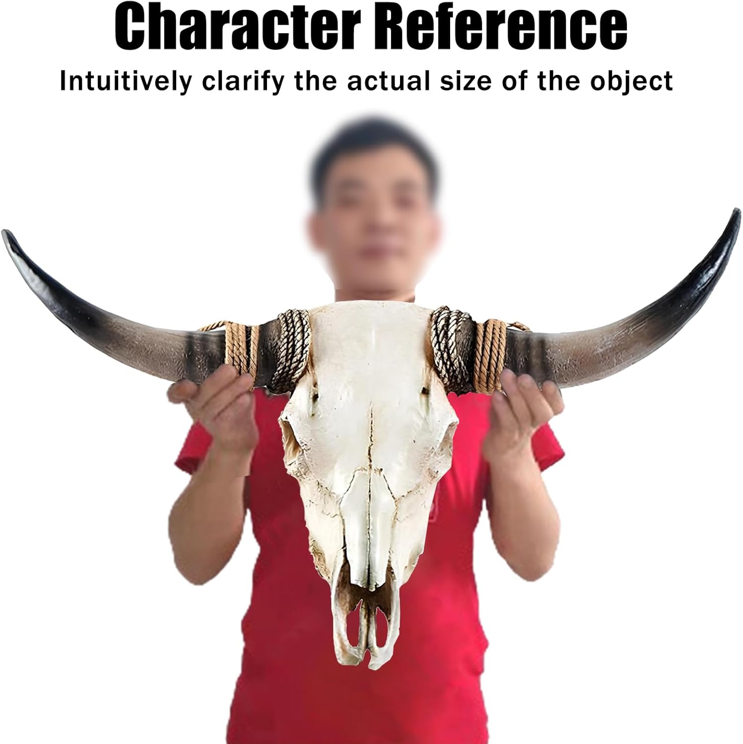 KIWZXKA Longhorn Cow Skull Wall Decor - Handmade Faux Taxidermy Art