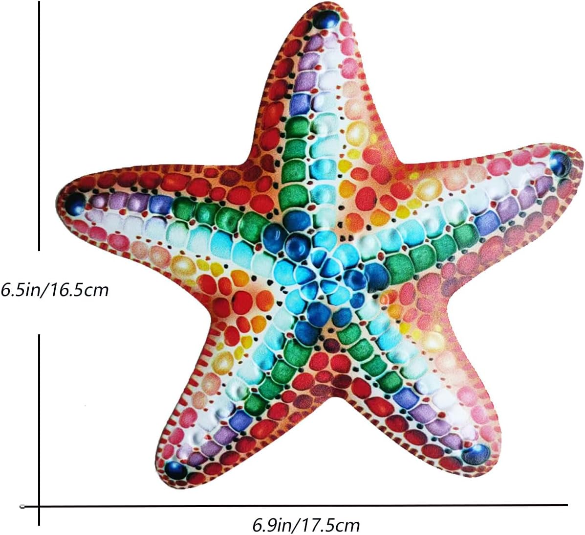 Metal Starfish Wall Decor Set of 4 - 69in Rust-Proof Coastal Art