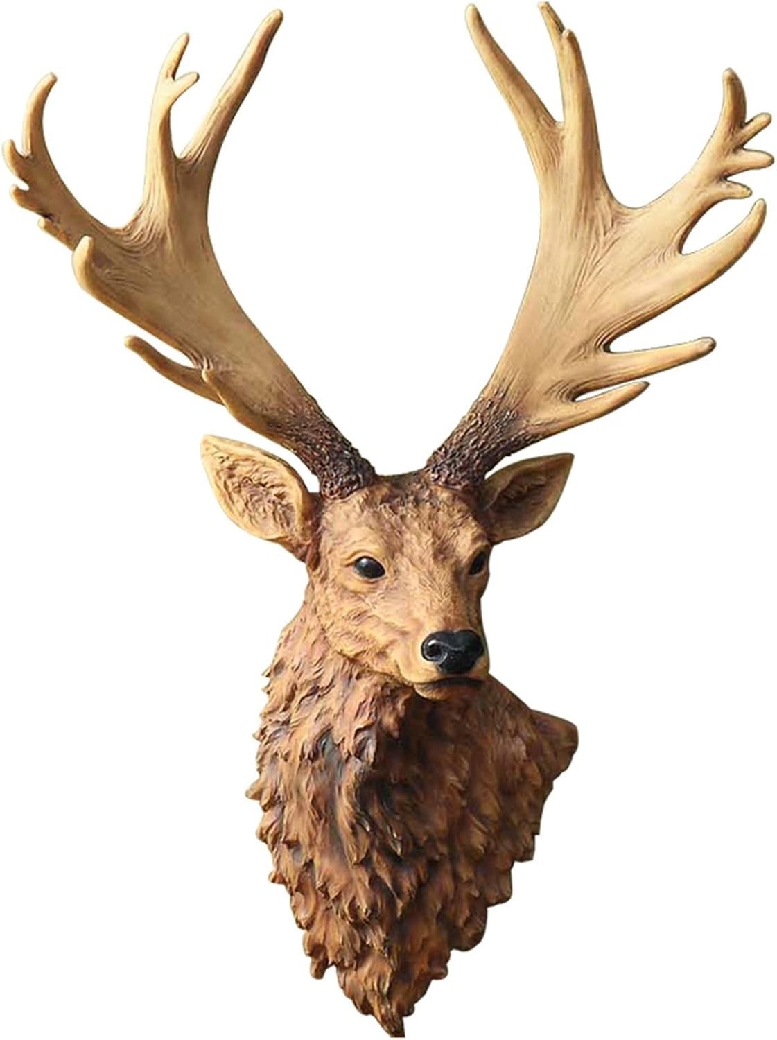 Realistic Resin Deer Head Wall Decor Faux Taxidermy Sculpture