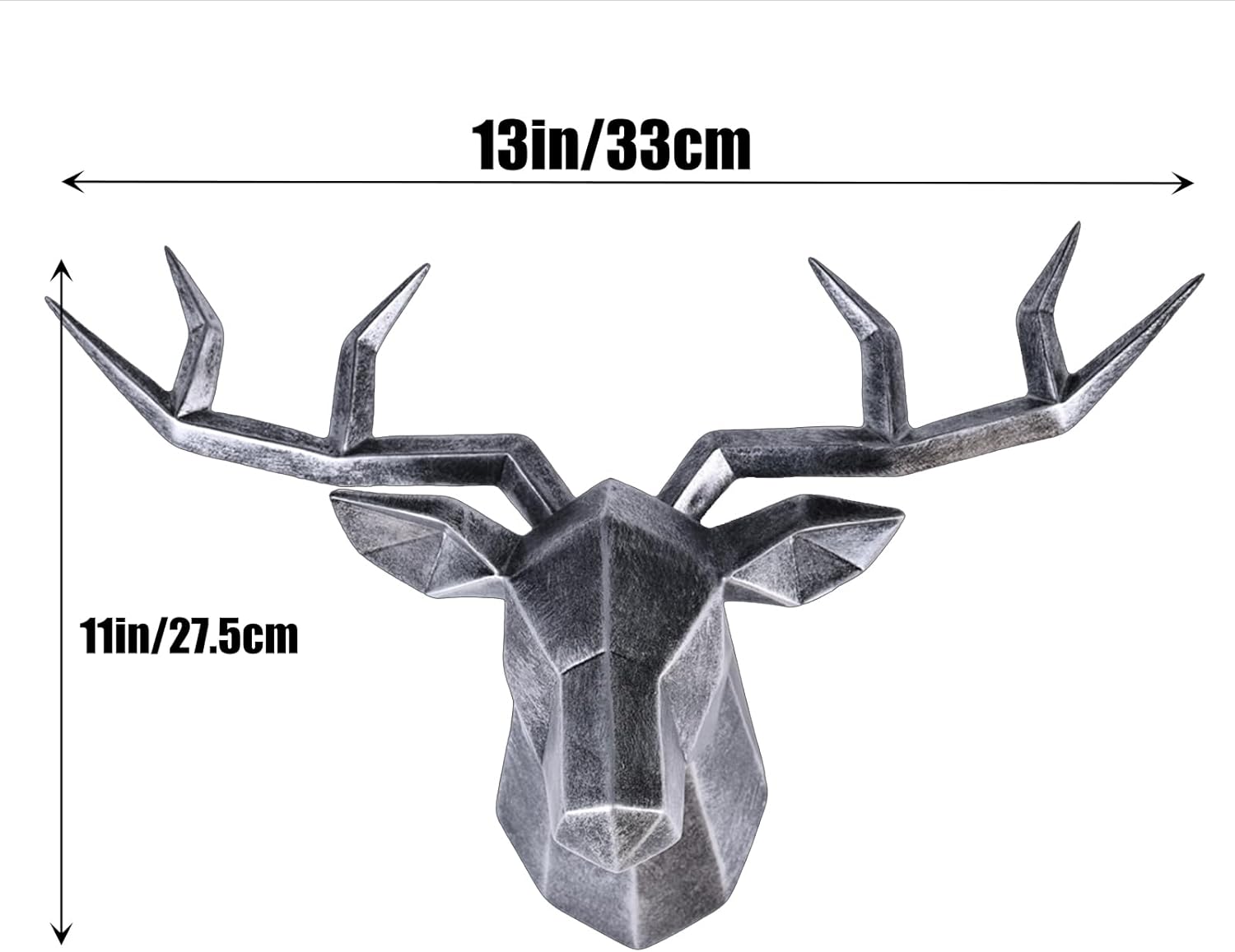 Copper Deer Head Wall Decor Gold Accent Stag Sculpture