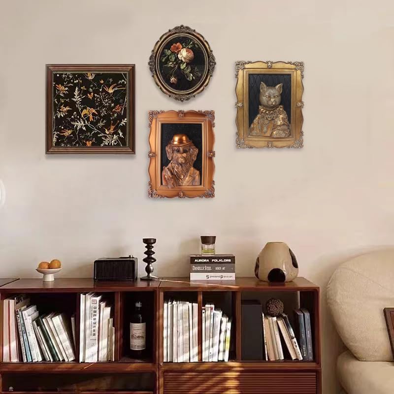 Esvinte Vintage Cat Wall Sculpture Decor