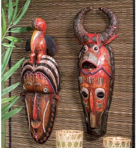 Design Toscano QL919717 Masks of The Congo Wall Sculptures