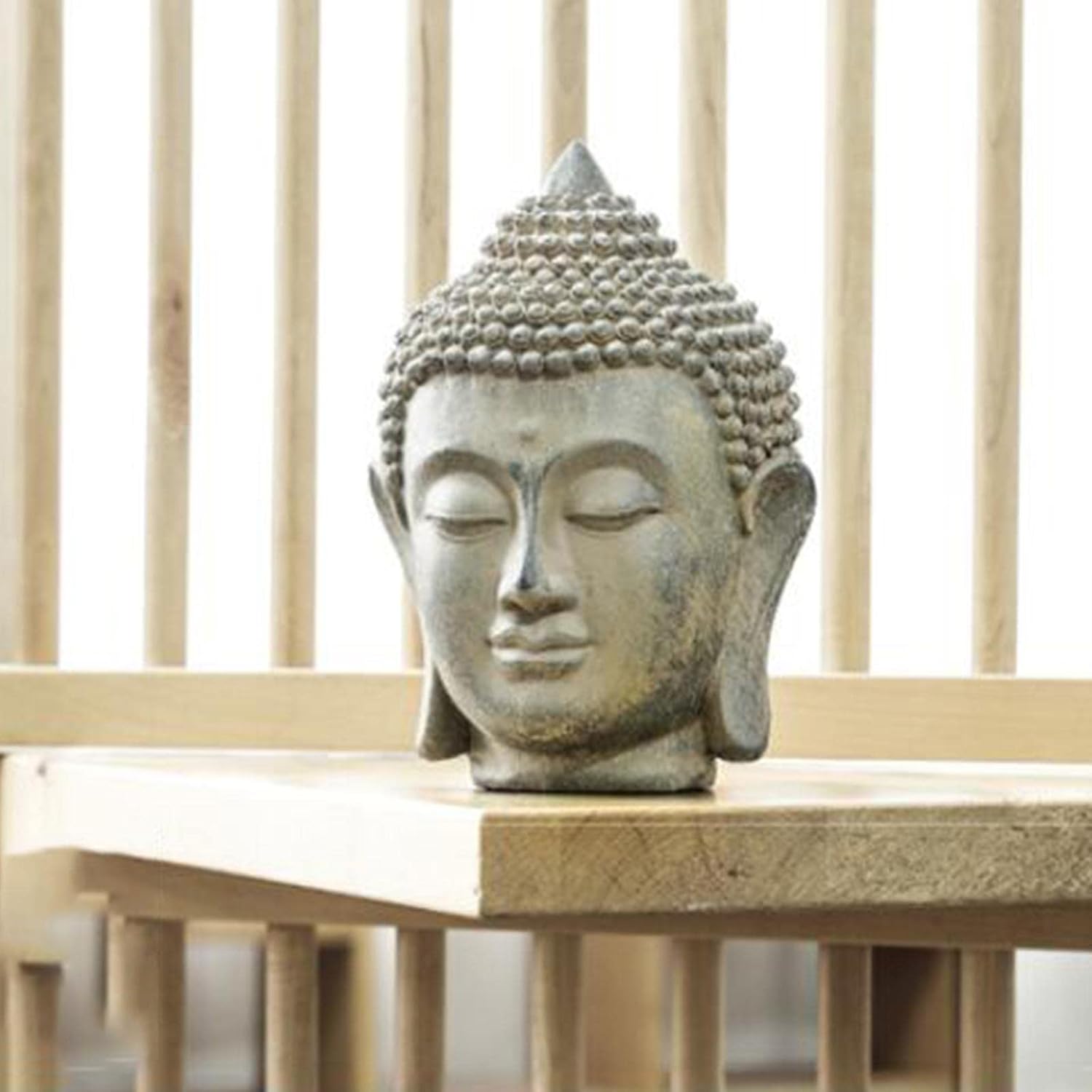 Buddha Head Statue Decorative Feng Shui Sculpture for Home and Office
