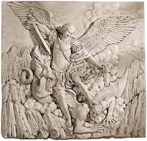 Design Toscano Michael the Archangel Wall Frieze Sculpture 22 Inches Wide