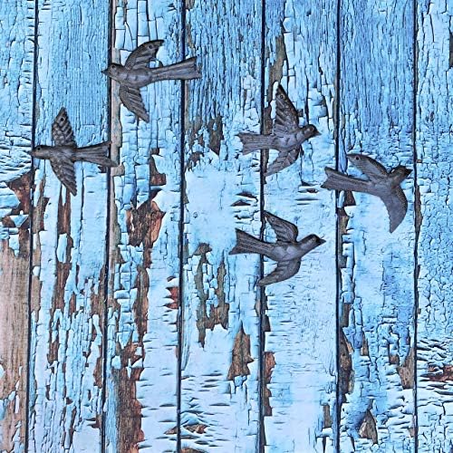 Set of 5 Metal Birds Flying Wall Decor