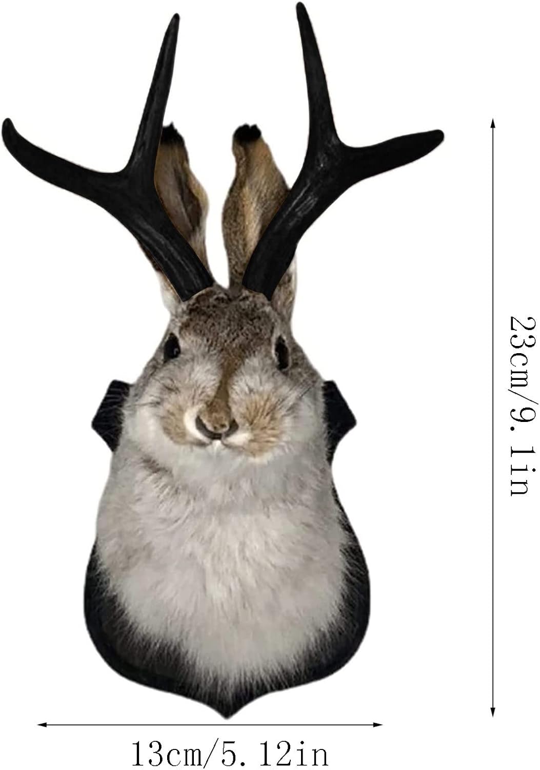 PAHAYU Antler Rabbit Head Wall Decor - 2 Pack Faux Deer Head Mount