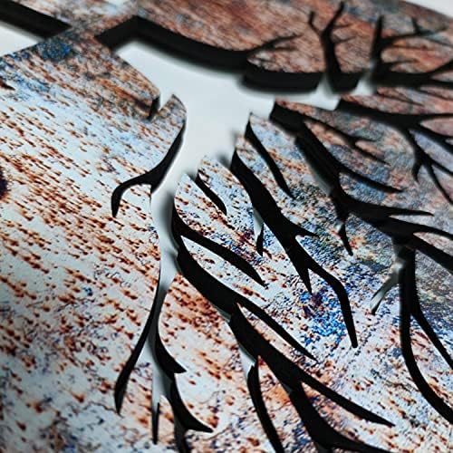 Venovez Yin Yang Wall Decor Wood-Metal Sculpture