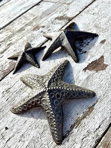 Starfish Wall Art Set of 3 Recycled Nautical Decor