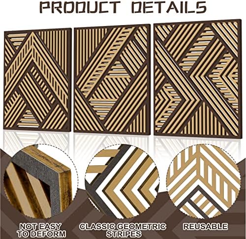 Tatuo 3 Pcs Geometric Wall Art Decor Panels