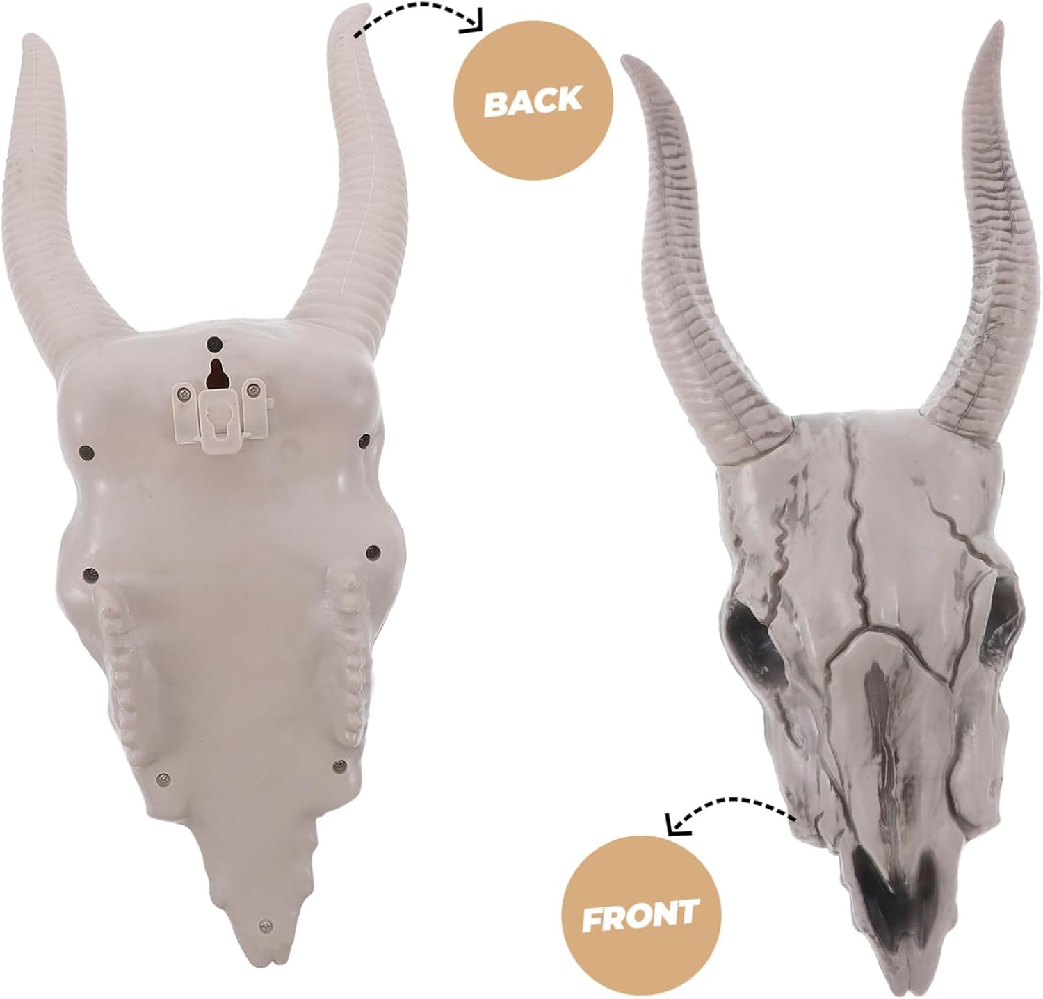 Realistic Skull Sheep Head Gothic Wall Decor Halloween Indoor Sculpture