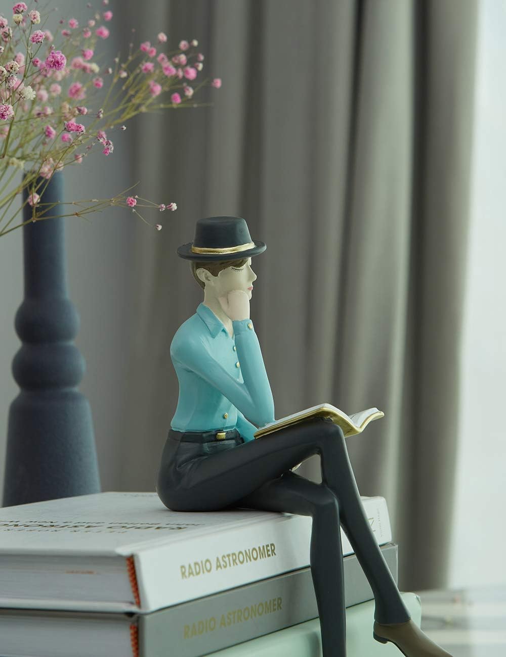 HAUCOZE Man Figurine Statue Home Decor Modern Art Polyresin 94 Inch