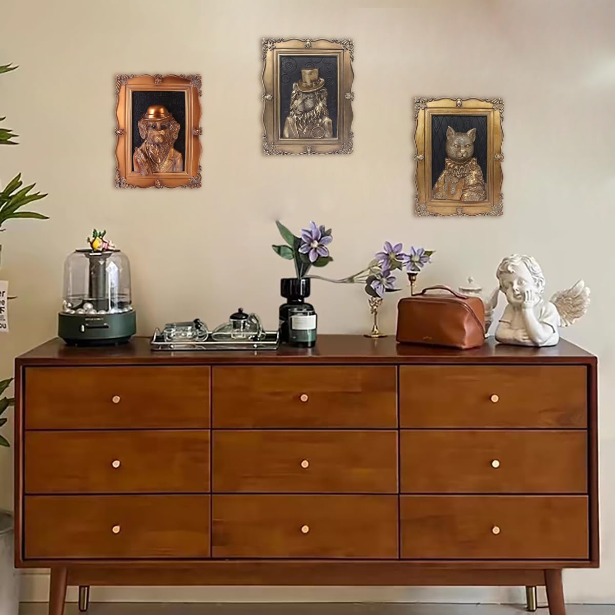 Esvinte Vintage Cat Wall Sculpture Decor