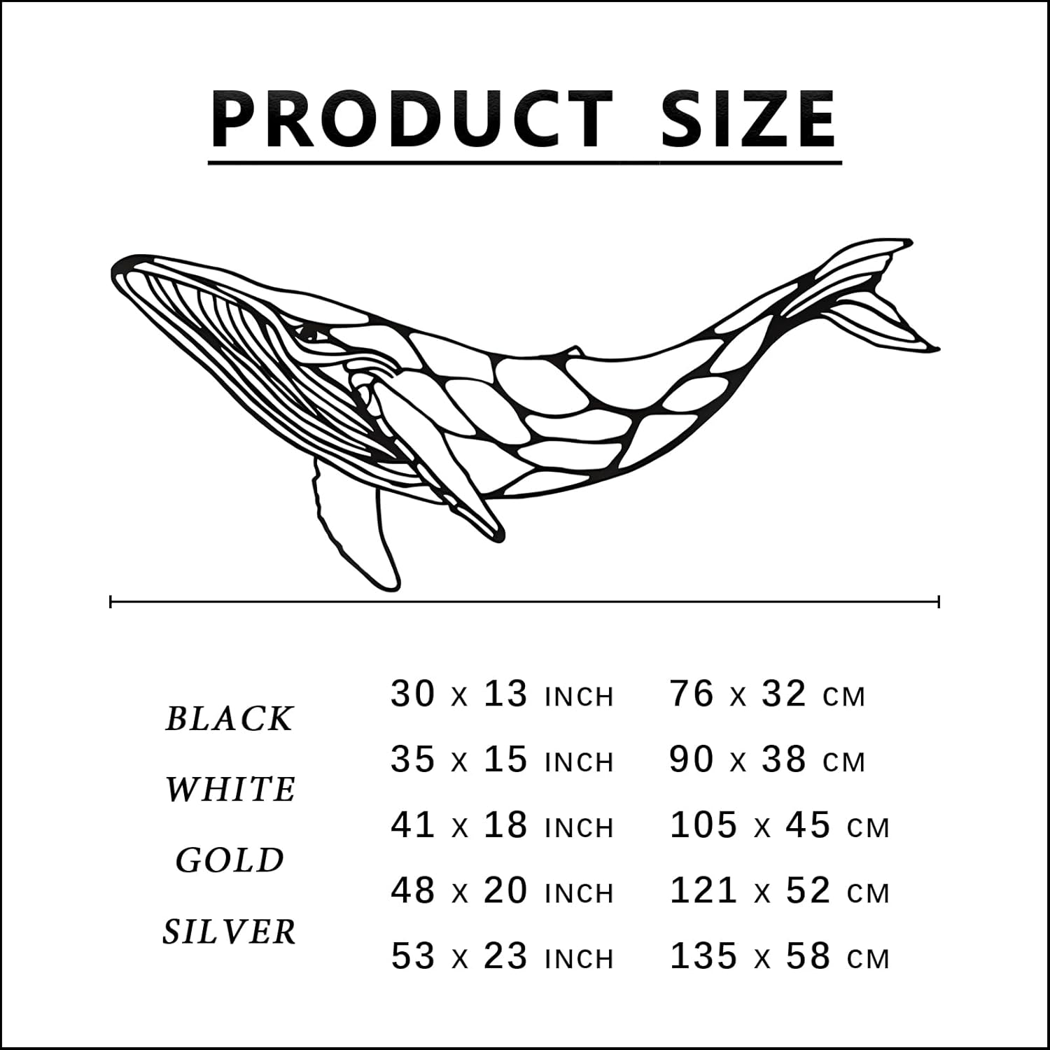 Whale Metal Wall Decor Blue Whale Art 41x18 Inch Wall Sculpture