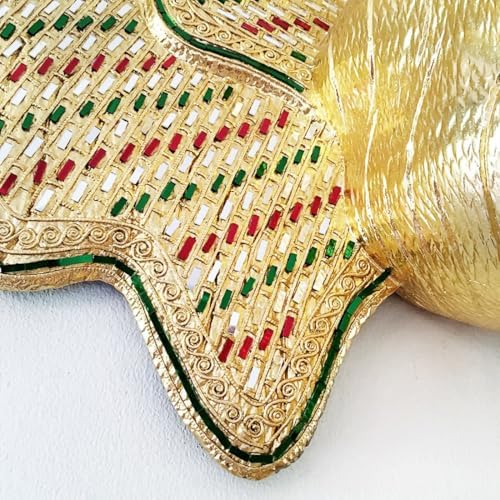 POPGRAT 16 Inch Gold Elephant Head Wall Decor