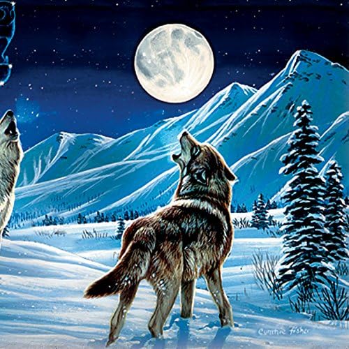 Cynthie Fisher Wolf Art Dreamcatcher Wall Plaque