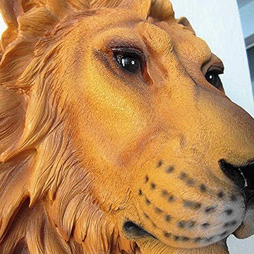Wall Hanging Lion Head Sculpture for Home Decor