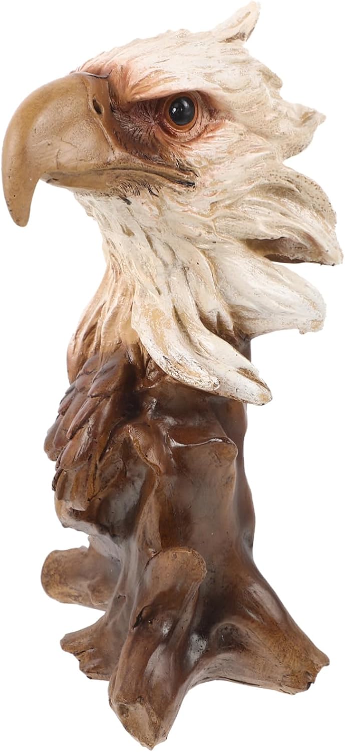 ULDIGI Animal Head Resin Eagle Statue for Home Office Decor