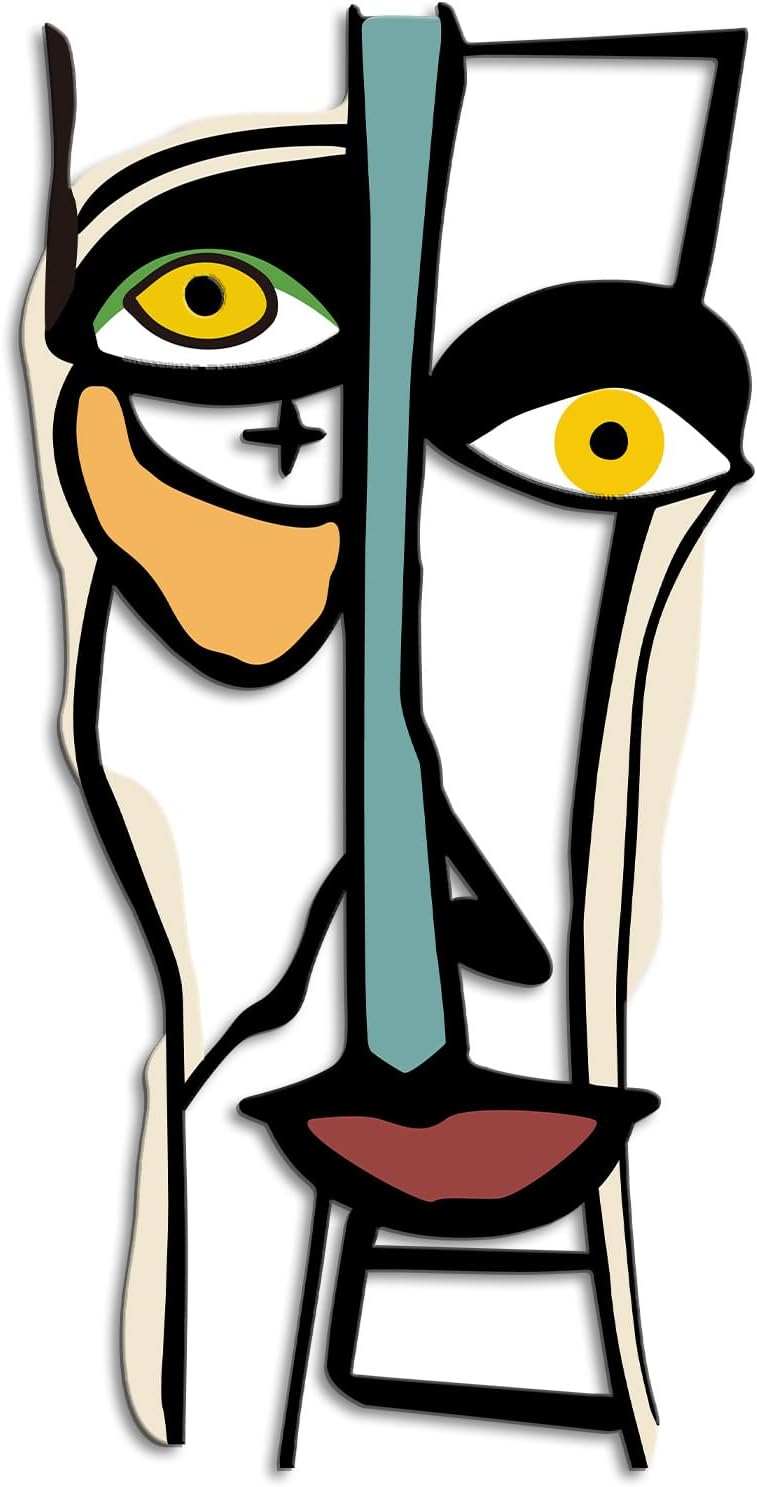 Kas Home Abstract Metal Wall Art Decor Modern Living Room Accent 8L x 16W