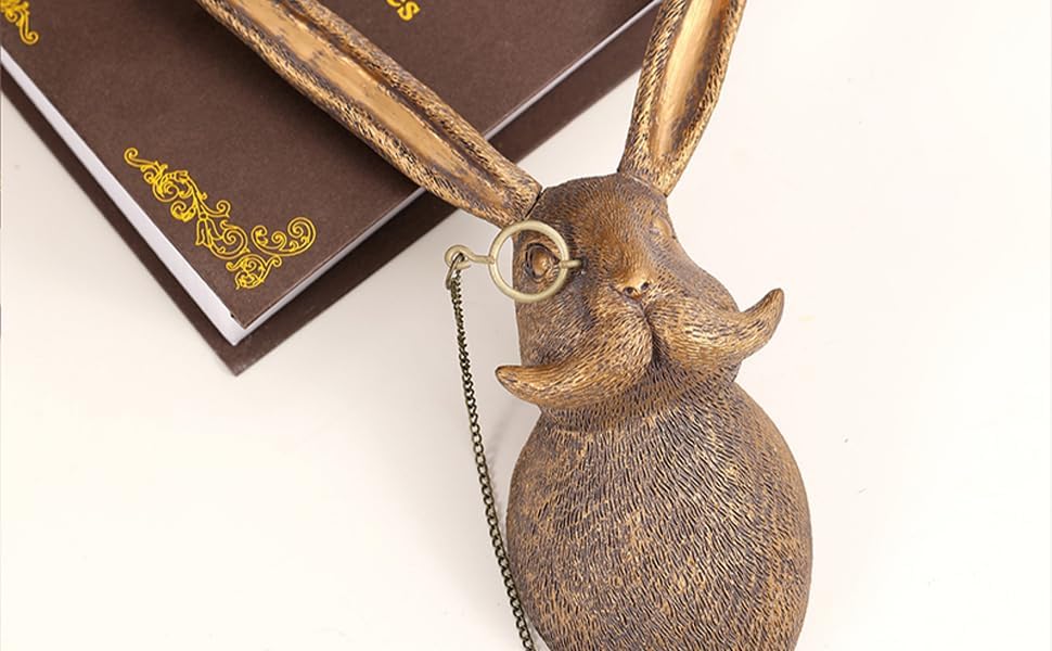 Xuanpax Gold Rabbit Wall Sculpture Vintage Decor