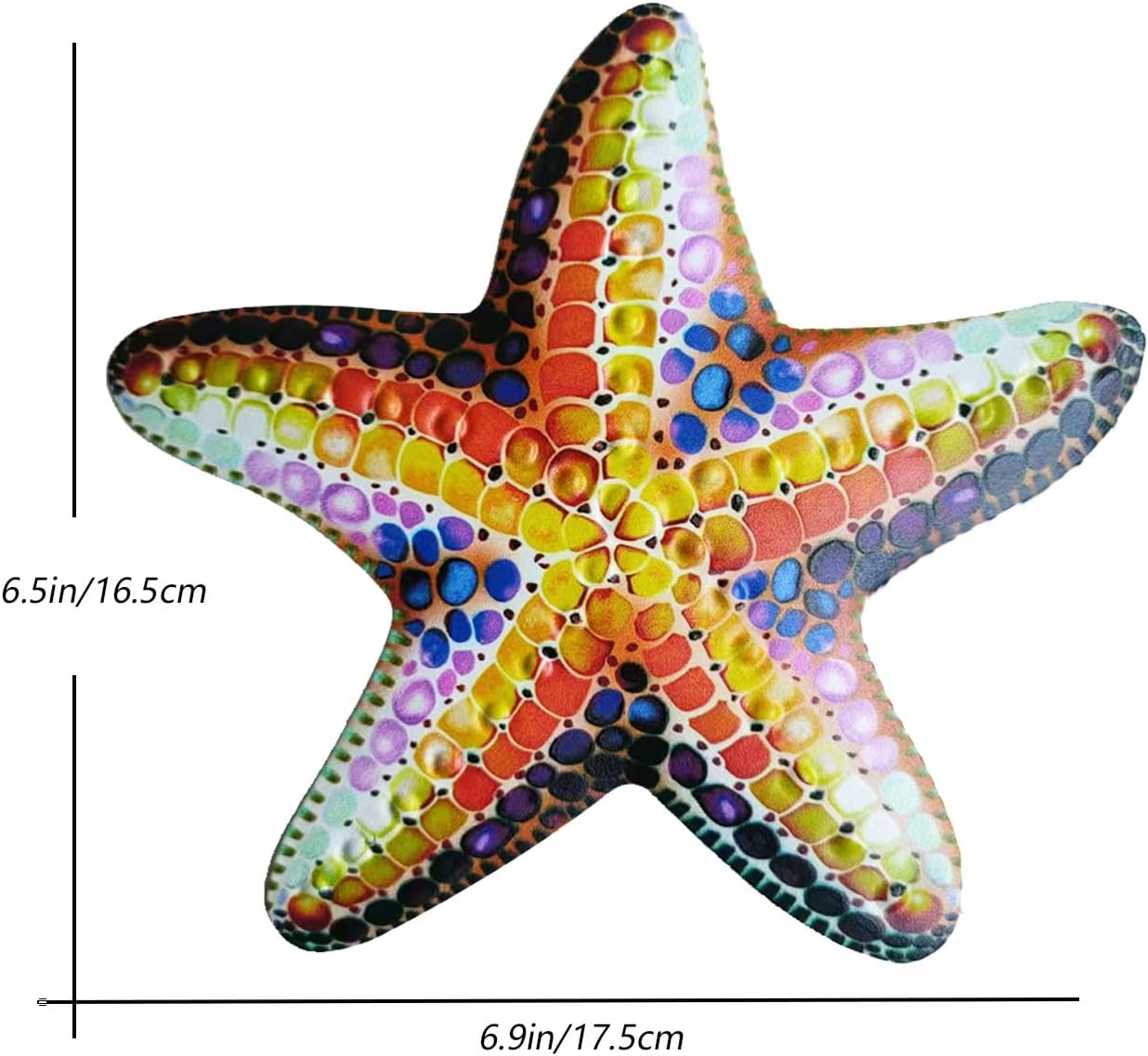 Metal Starfish Wall Decor Set of 4 - 69in Rust-Proof Coastal Art