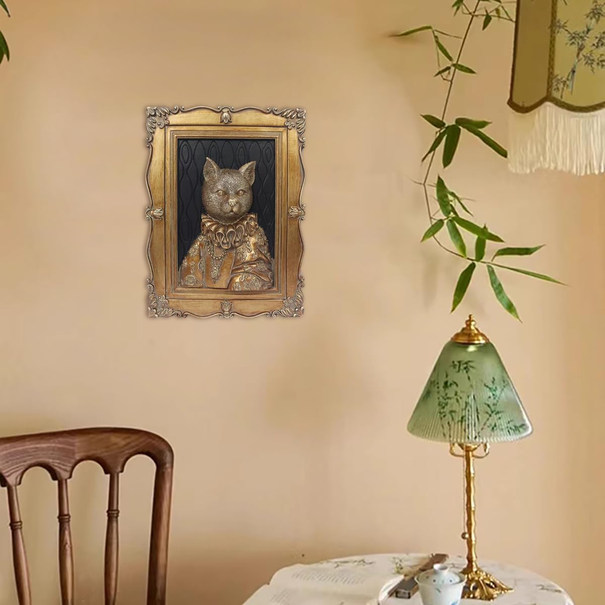 Esvinte Vintage Cat Wall Sculpture Decor