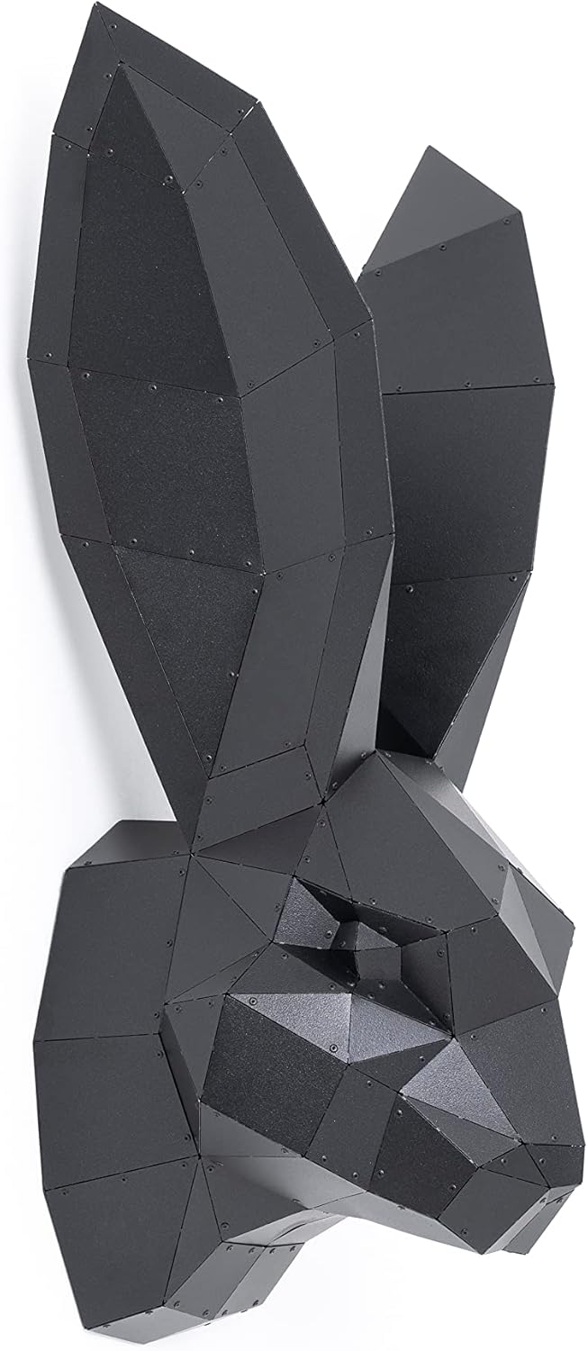 Rabbit Wall Sculpture - 3D Metal Artwork for Home or Garden Decor