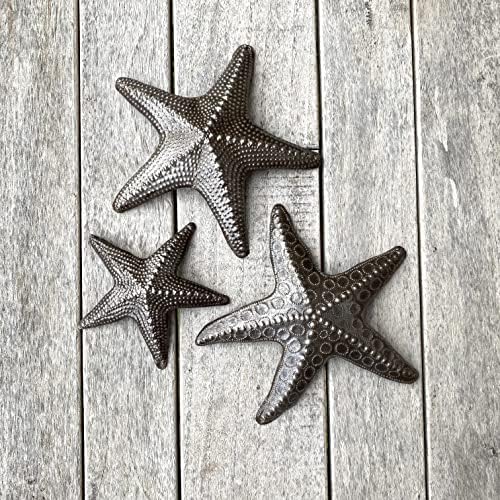 Starfish Wall Art Set of 3 Recycled Nautical Decor