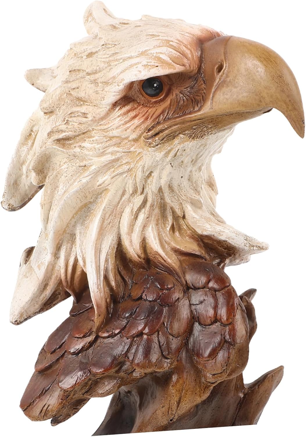 Lifelike Eagle Head Figurine Realistic Resin Sculpture for Home Office Decor