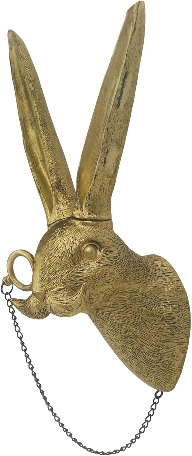 Rabbit Head Wall Art Decor Vintage Resin Sculpture