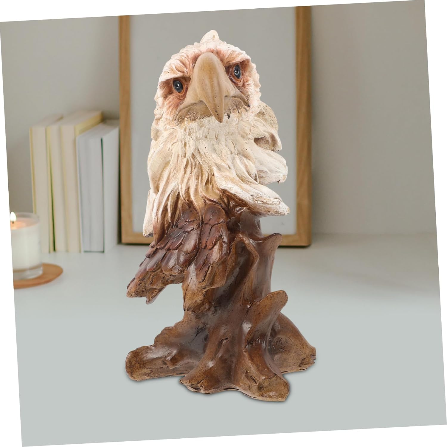 ULDIGI Animal Head Resin Eagle Statue for Home Office Decor
