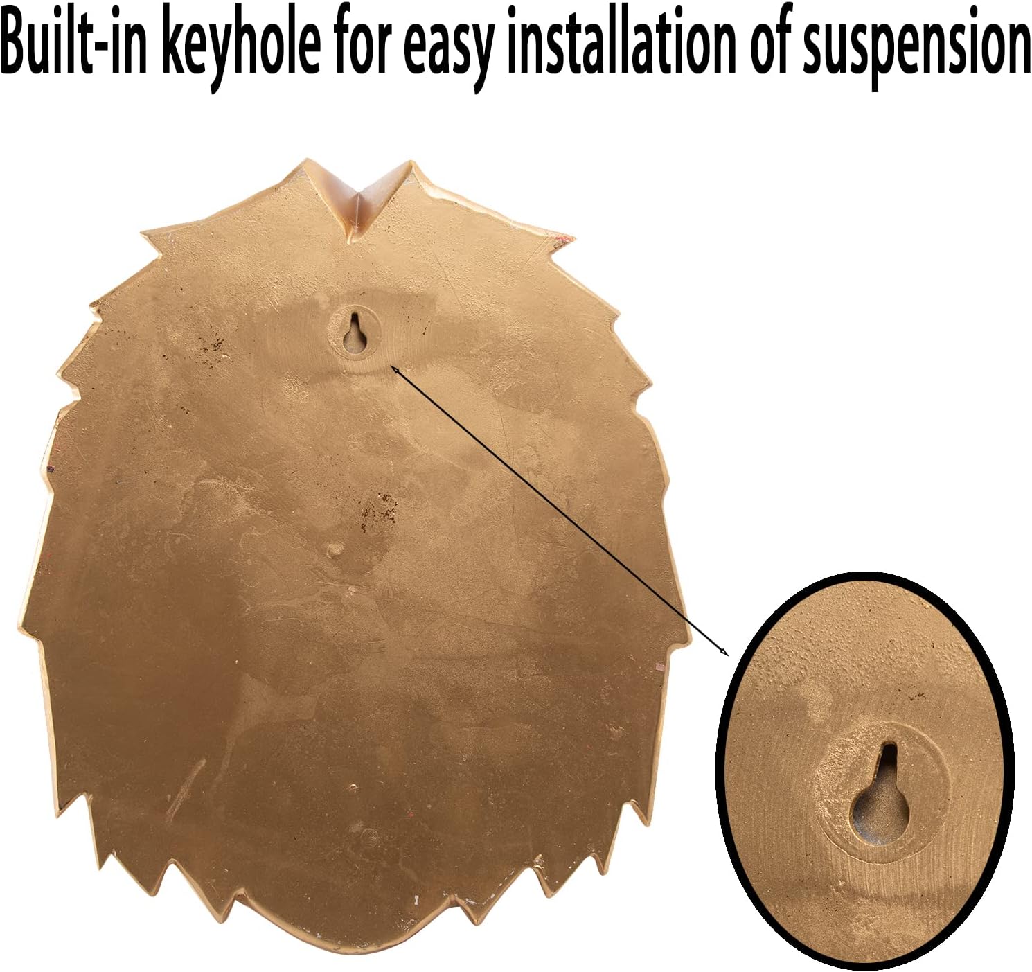 Guichifun Gold Lion Head Wall Sculpture - 143 Inch Resin Wall Decor