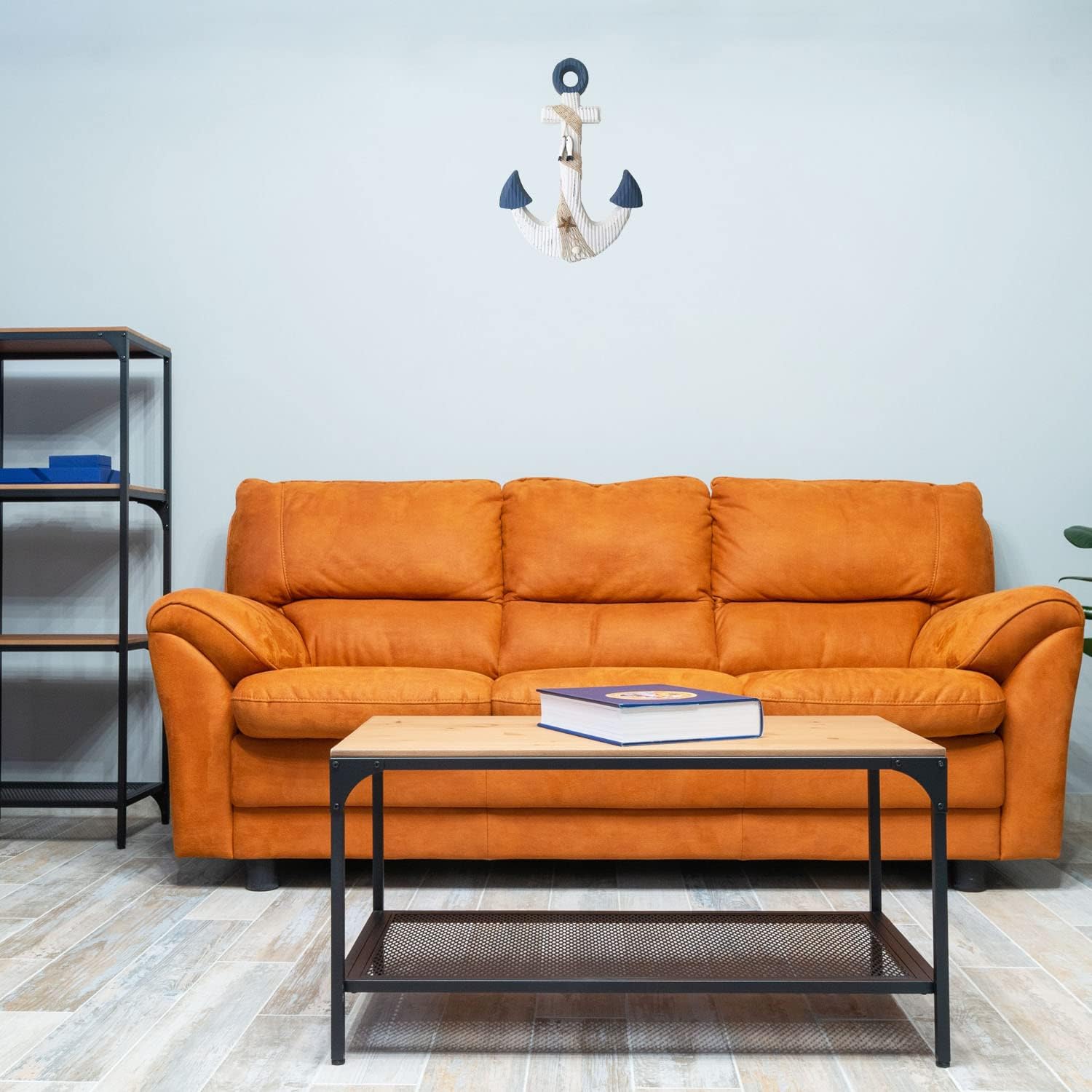 TGarice 18H Wooden Anchor Wall Decor Rustic Nautical Art Sculpture