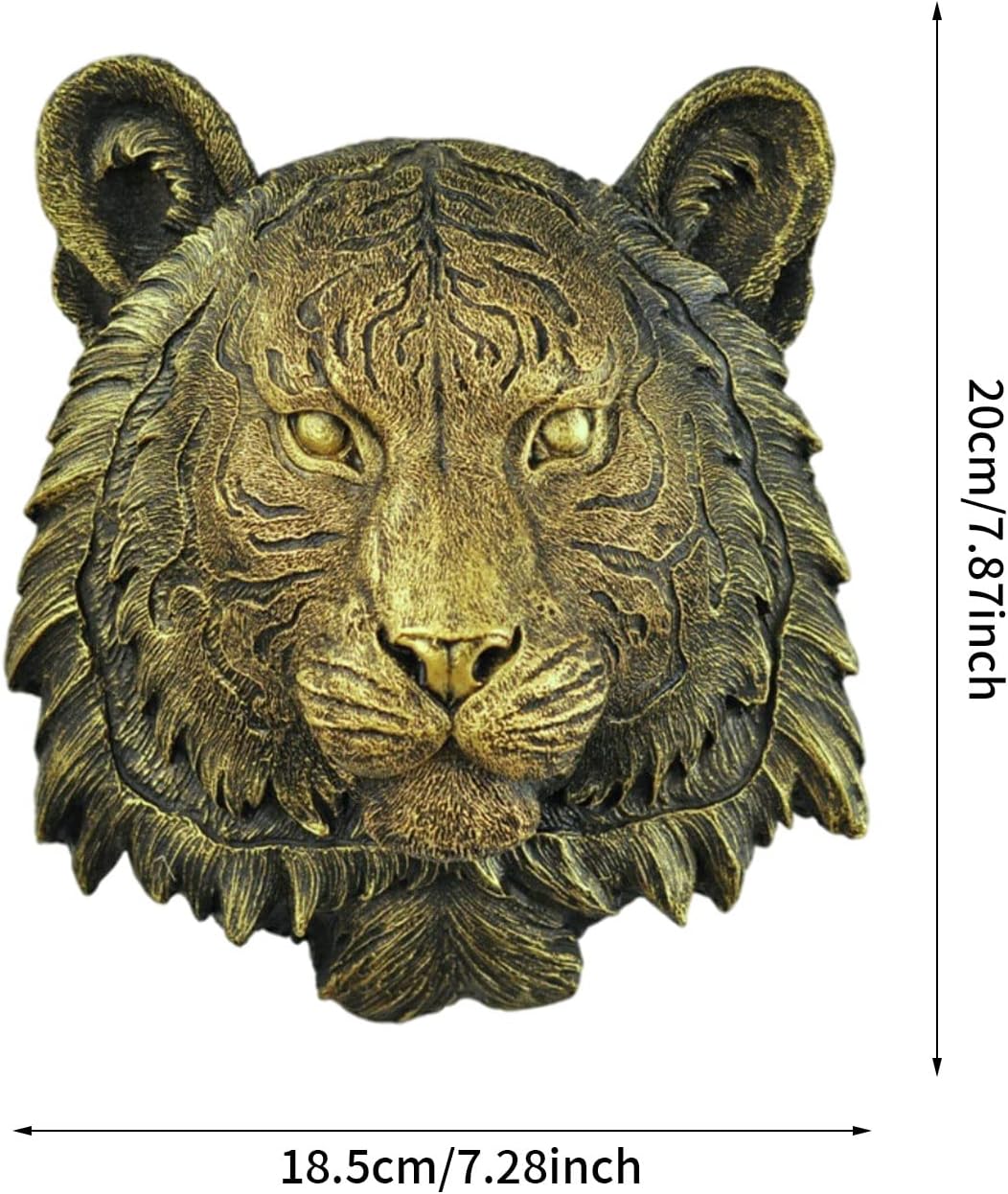 Resin Tiger Wall Sculpture Exquisite Animal Head Decor for Home