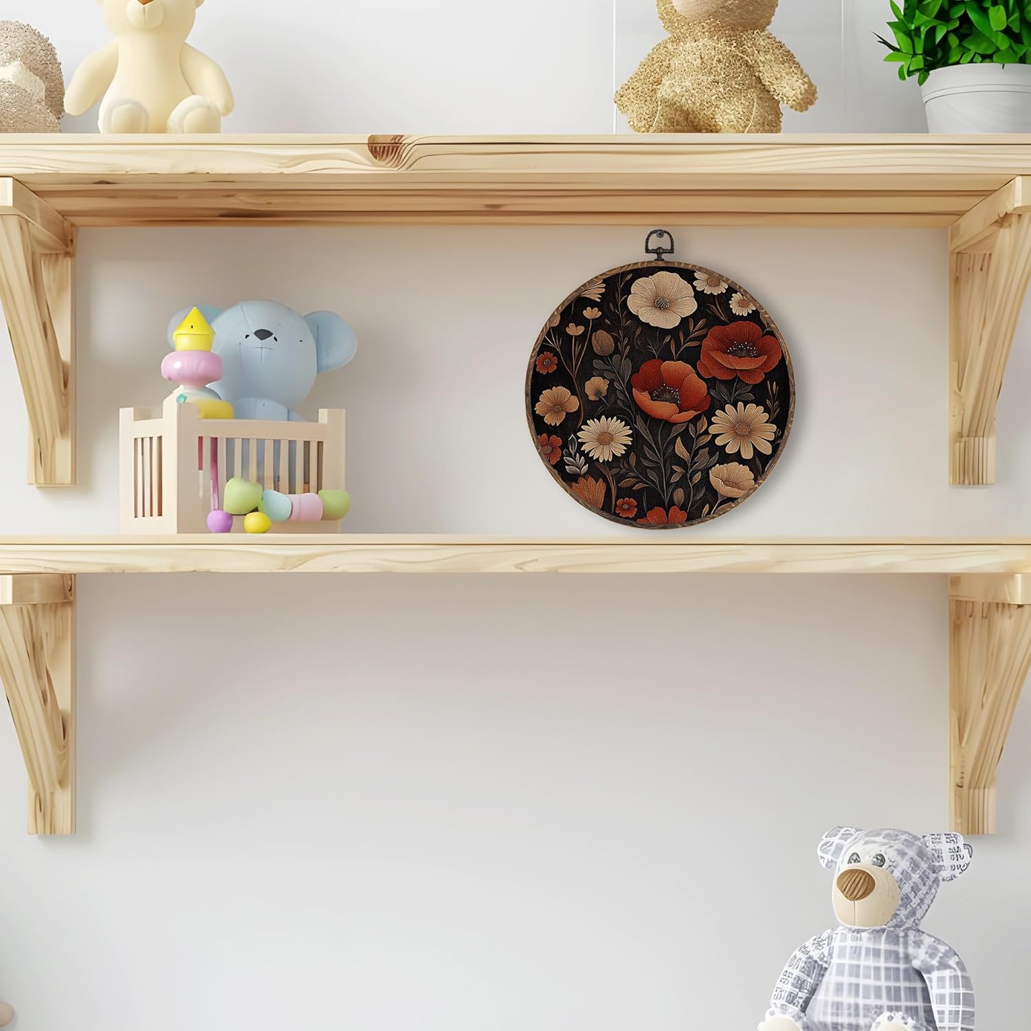 Tzhim Vintage Moody Floral Wall Art 10x10 Inch