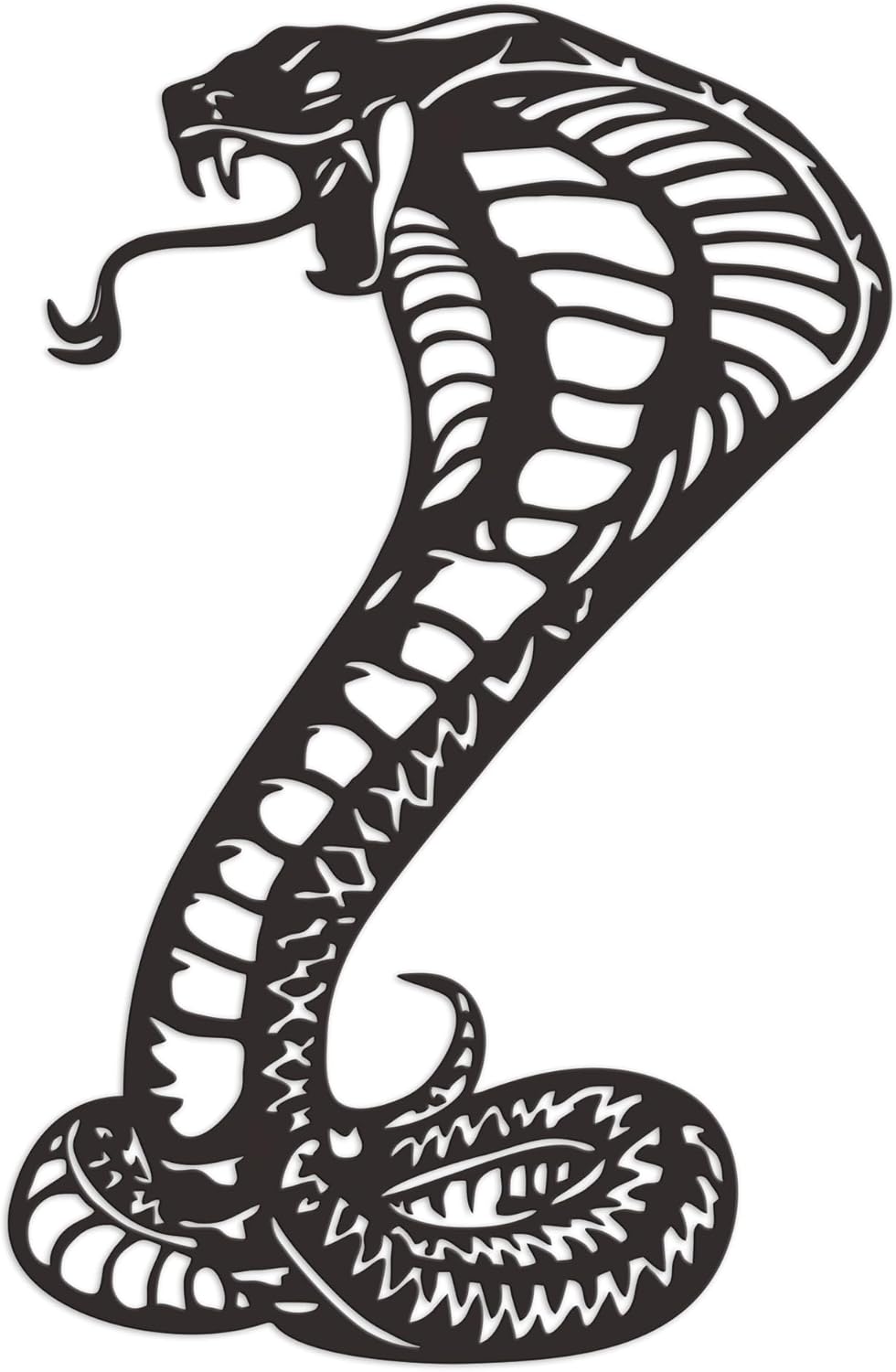Cobra Wall Art - Durable Metal Snake Decor for Living Room and Office