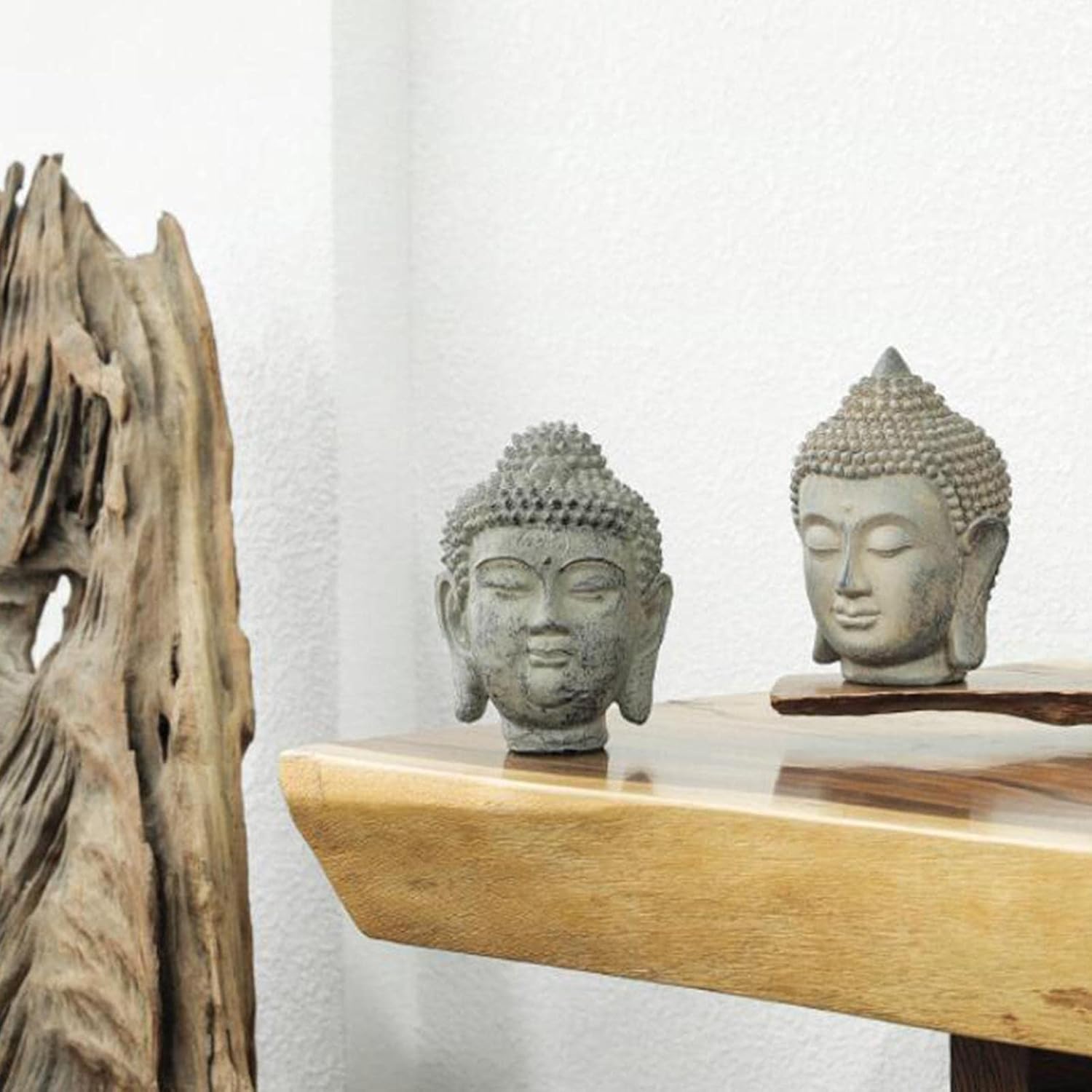 Buddha Head Statue Decorative Feng Shui Sculpture for Home and Office