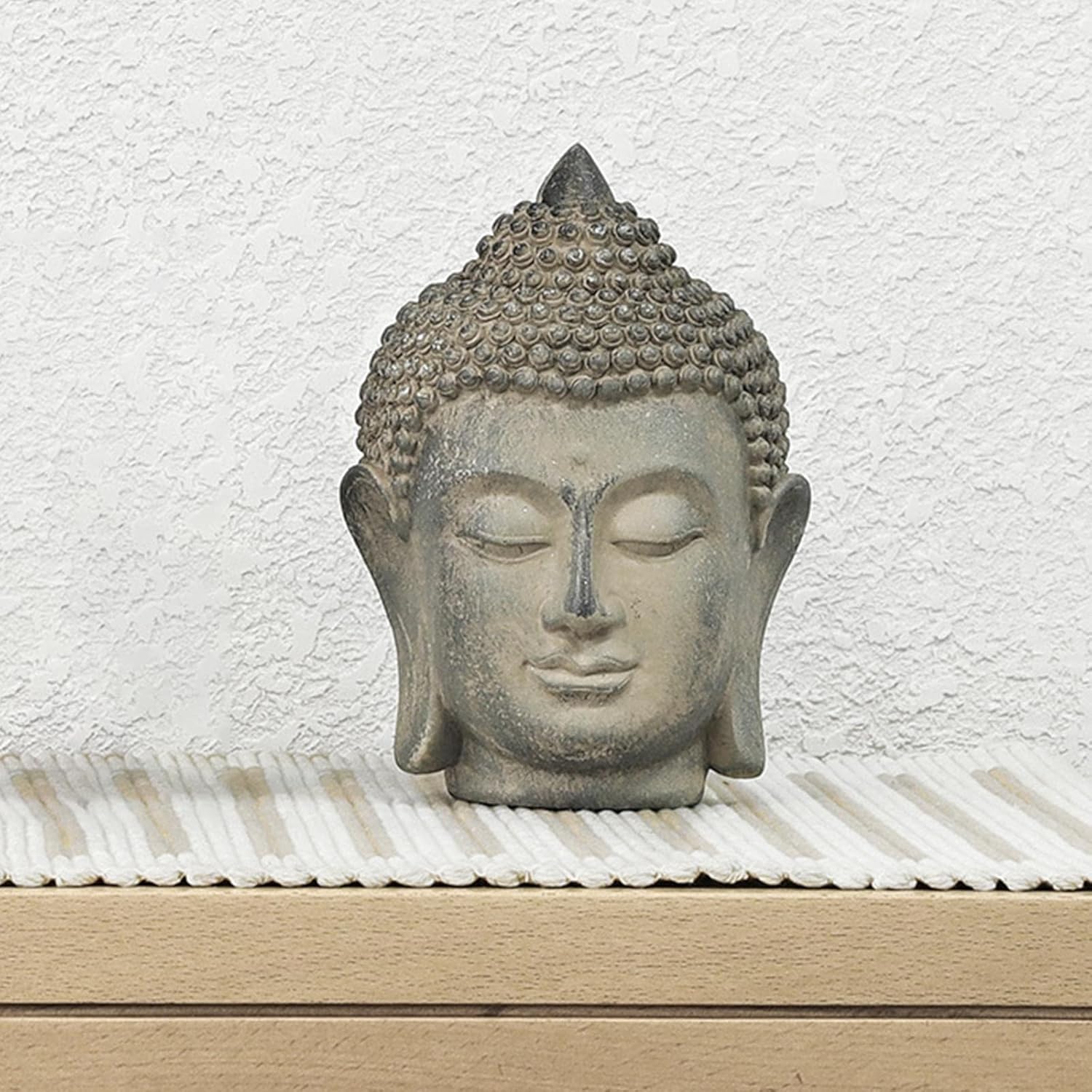 Buddha Head Statue Decorative Feng Shui Sculpture for Home and Office