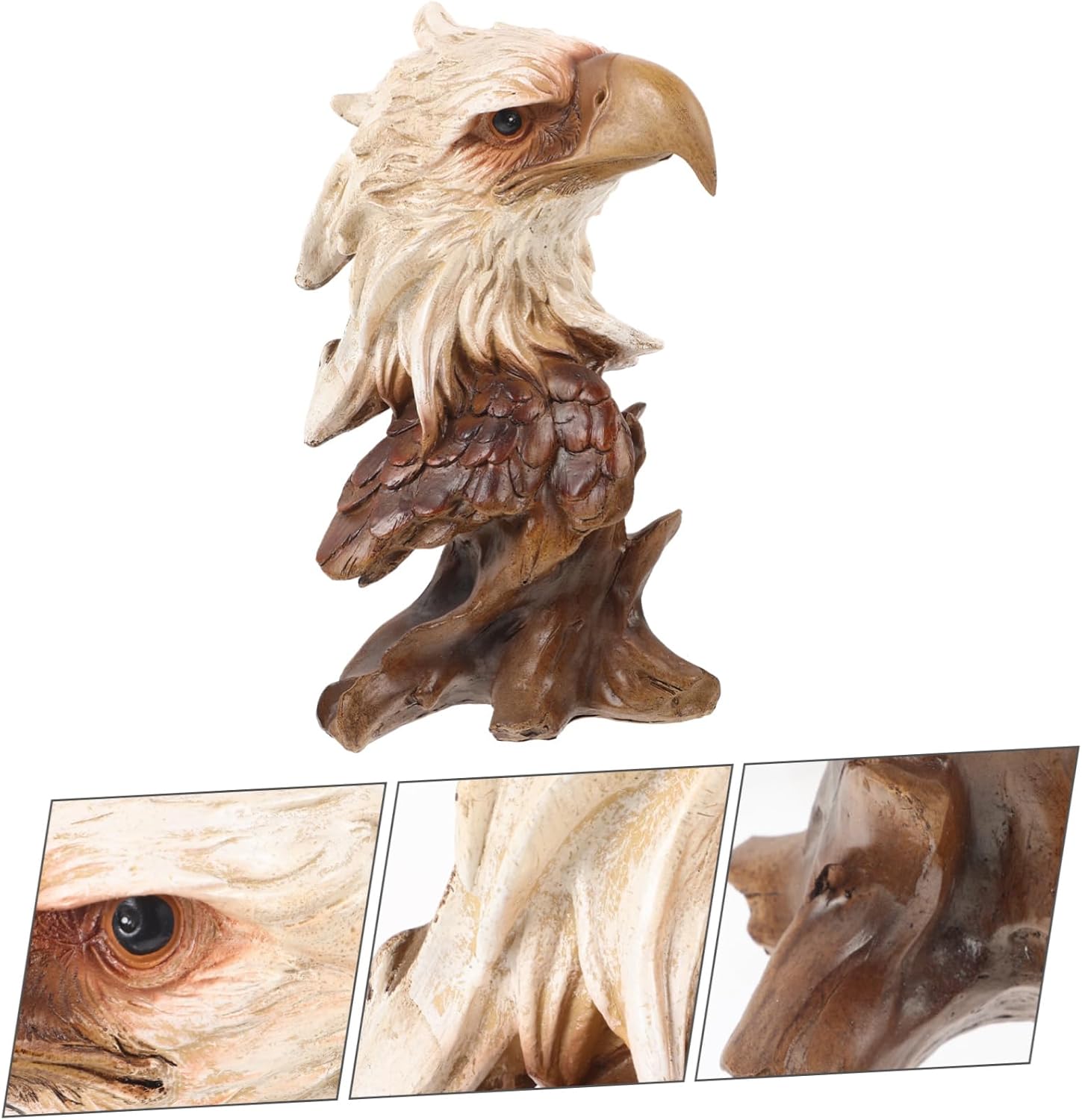 ULDIGI Animal Head Resin Eagle Statue for Home Office Decor