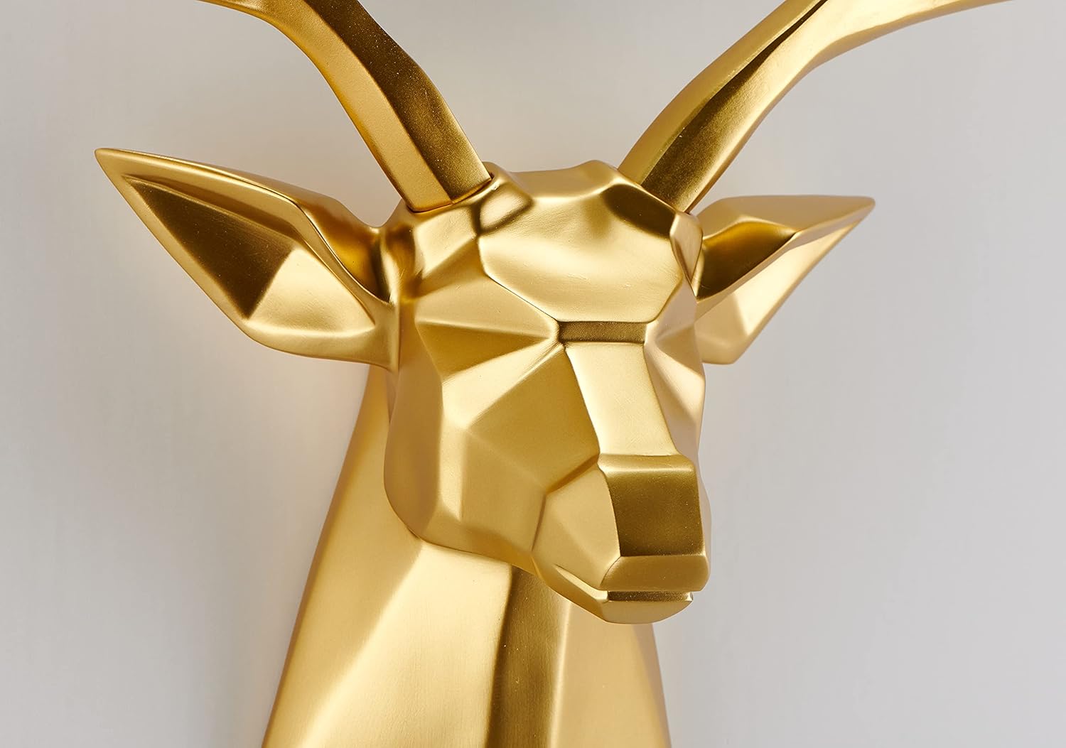 Faux Taxidermy Deer Head Wall Sculpture - 8 Point Buck Geometry Art Decor