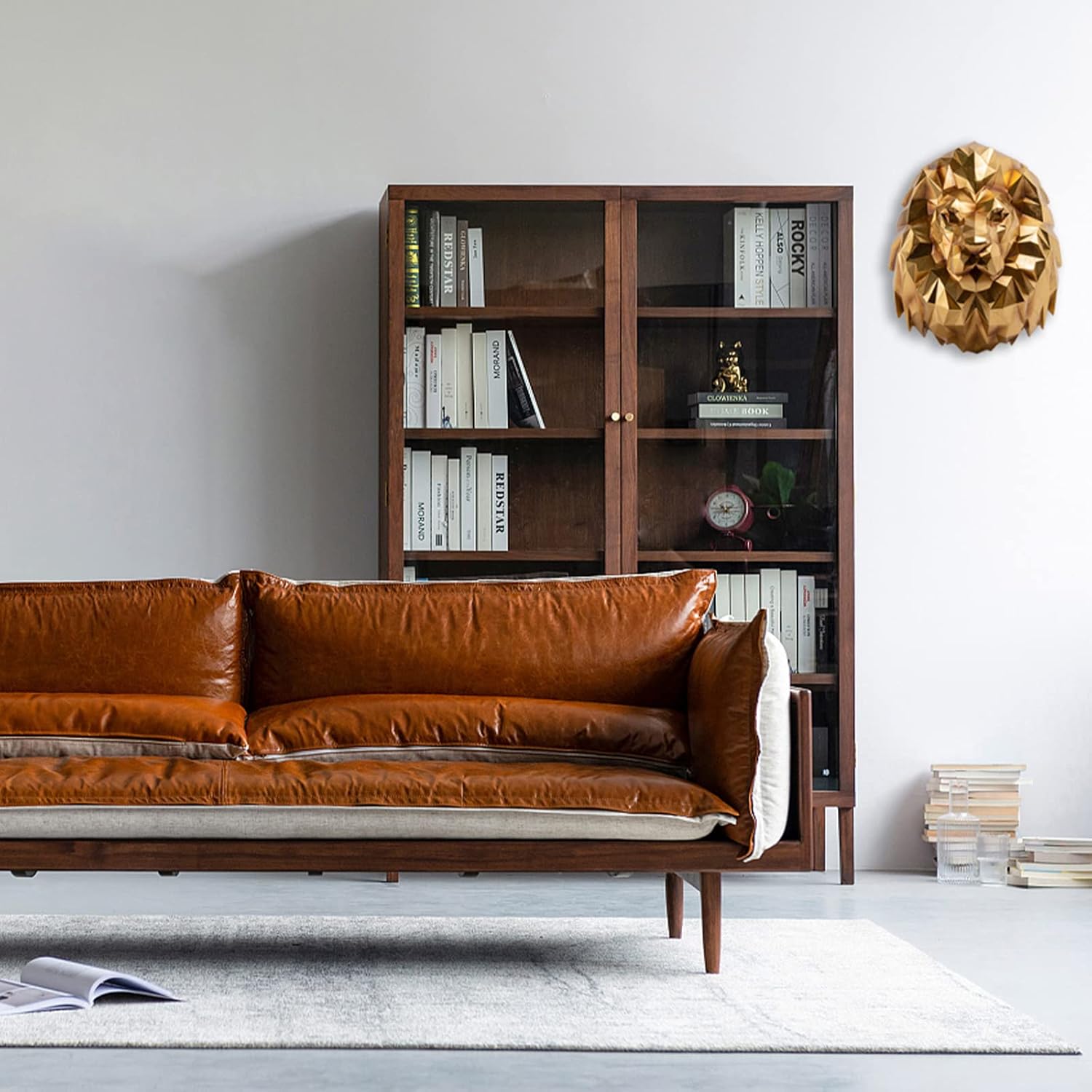 Guichifun Gold Lion Head Wall Sculpture - 143 Inch Resin Wall Decor