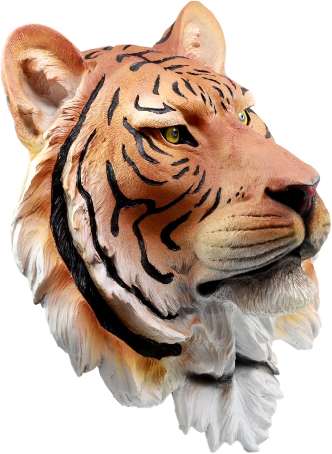 Ebros Gift Orange Bengal Tiger Head Wall Decor Sculpture 16 Tall