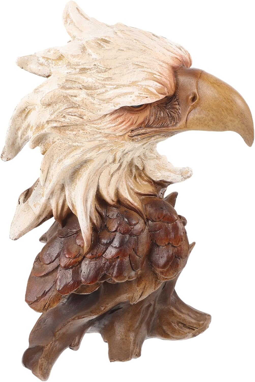 Vintage Eagle Head Sculpture Realistic Eagle Figurine for Office Desk Decor