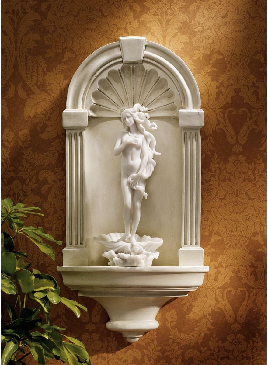 Design Toscano Wall Niche Display Shelf Medium 21 Inches Tall Cast Stone Resin Antique Stone